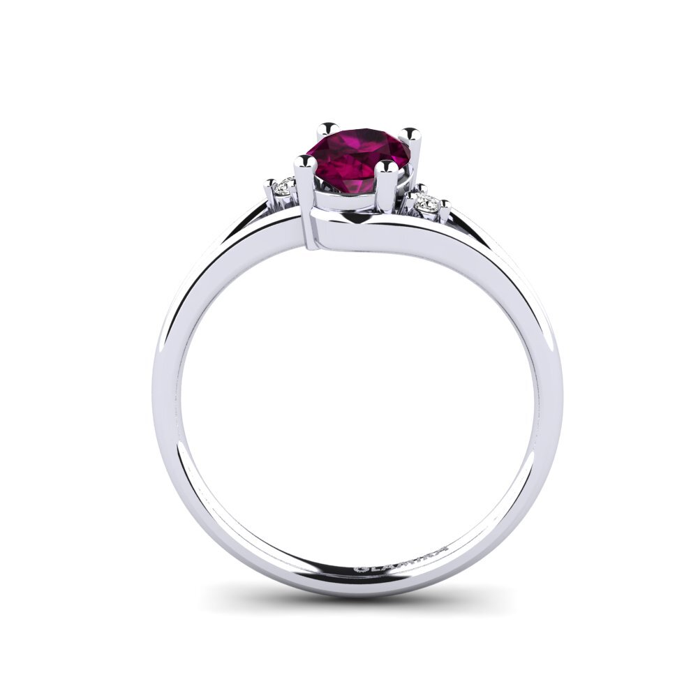 Rhodolite Garnet Engagement Ring Ariel