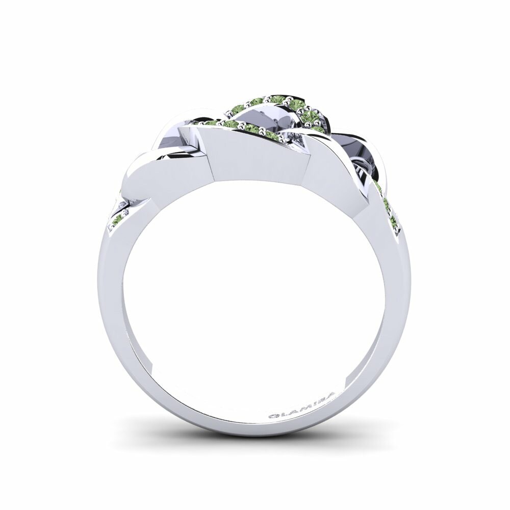 綠色鑽石 9k 白色K金 戒指 Arjean