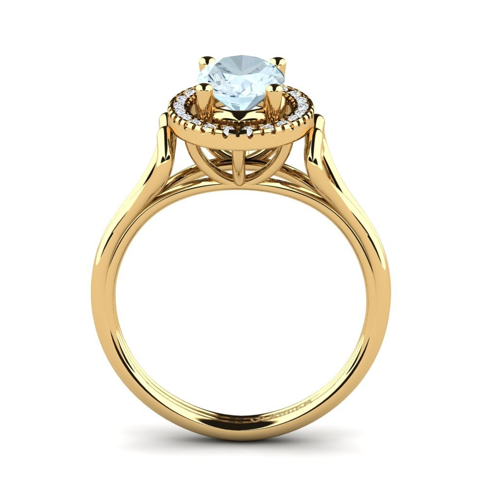 Aquamarine Engagement Ring Azalea