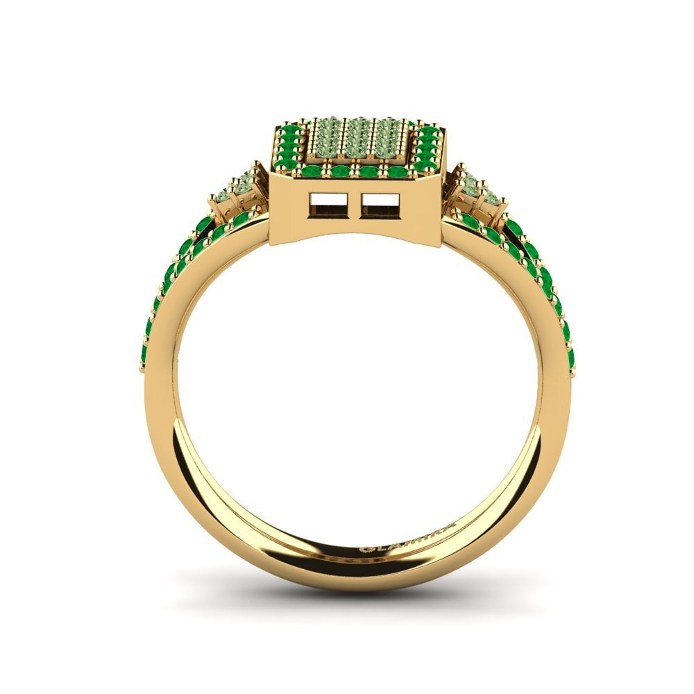 Green Diamond Engagement Ring Barletta