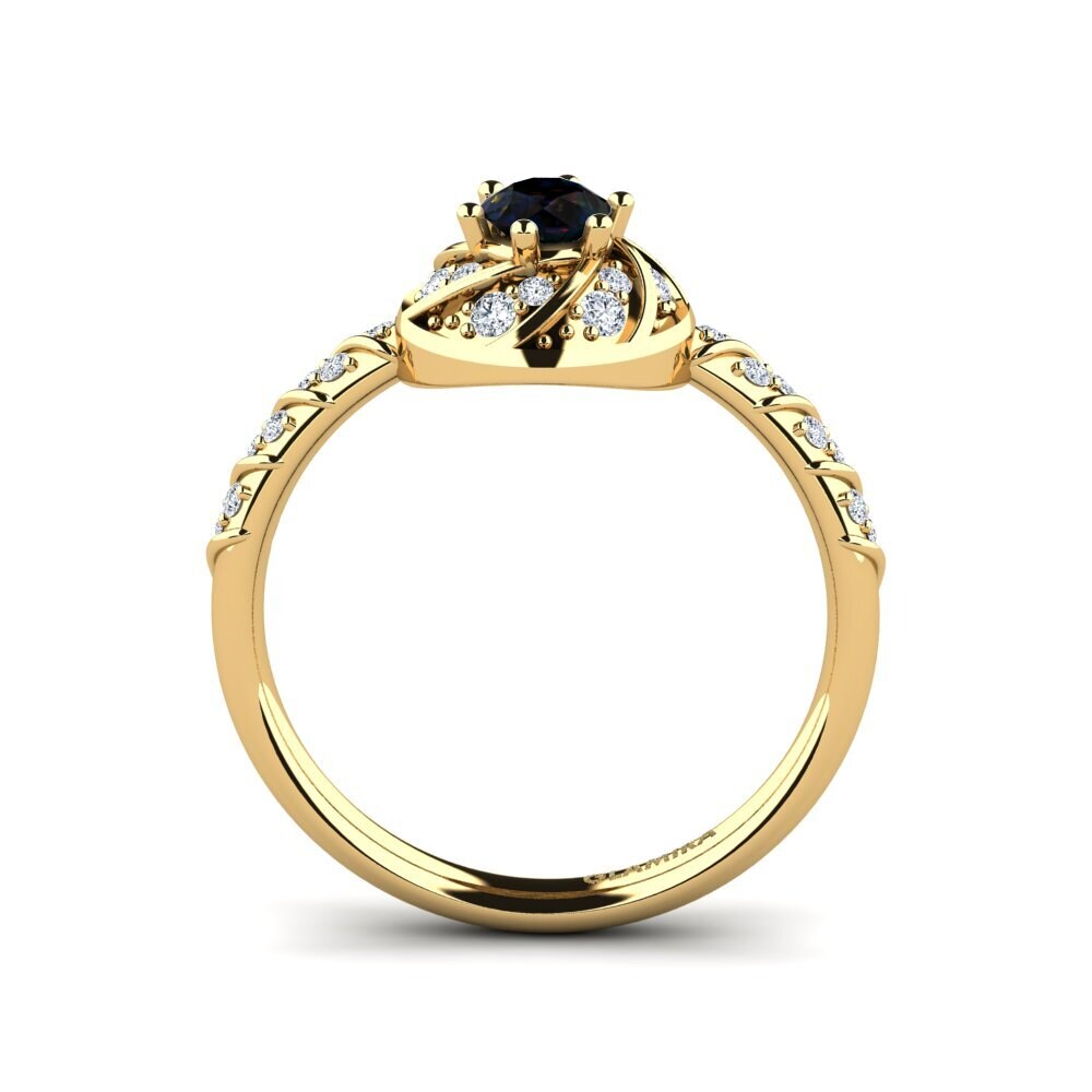Black Opal Engagement Ring Blondene