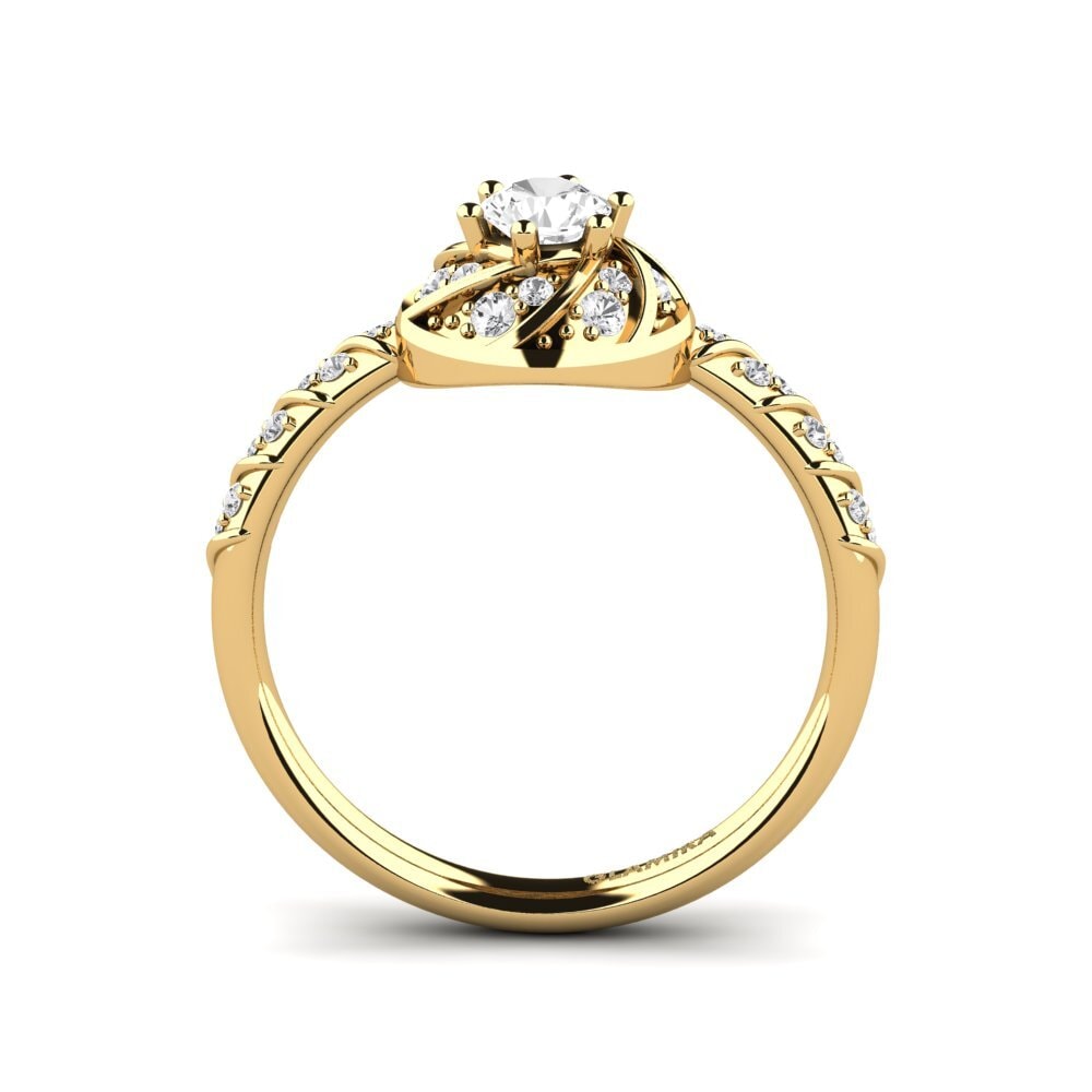 Zafiro blanco Anillo de compromiso Blondene