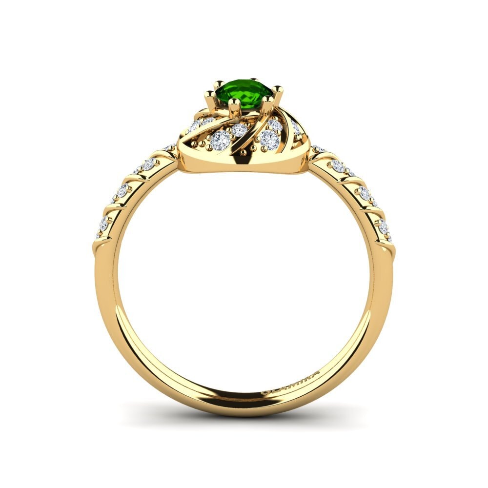 Green Tourmaline Engagement Ring Blondene