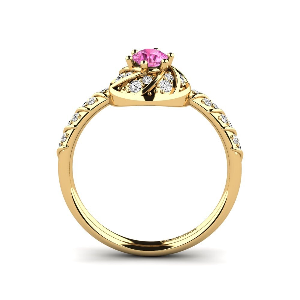 Topacio Rosa Anillo de compromiso Blondene