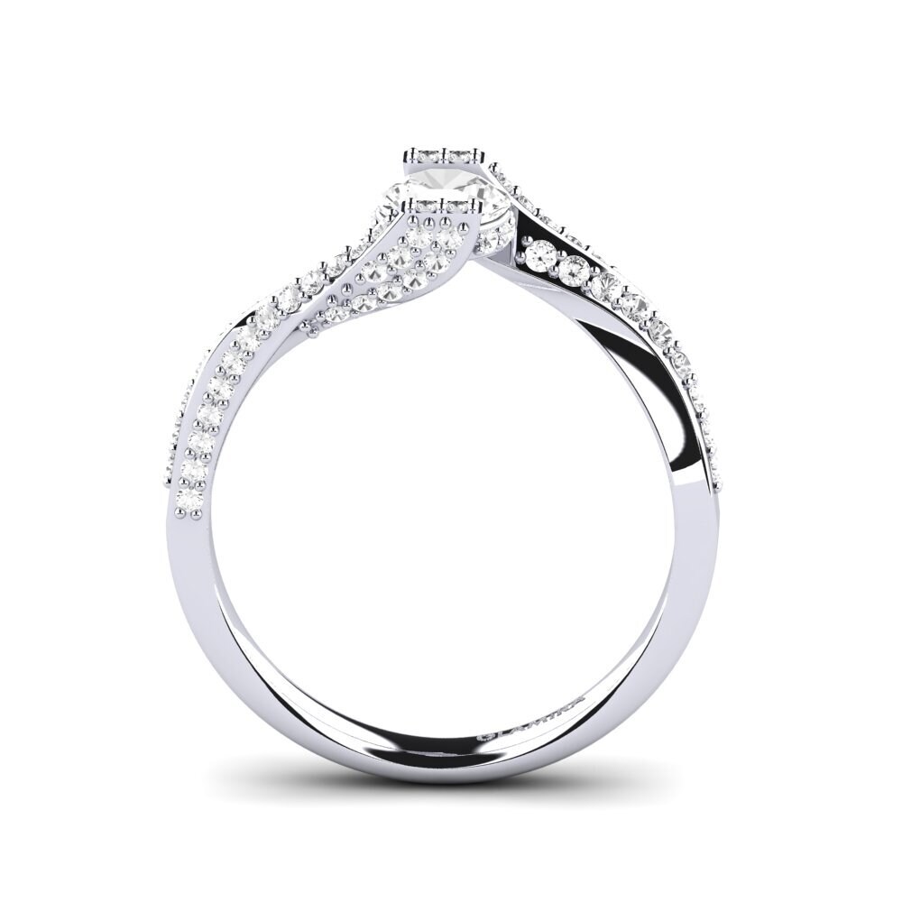 White sapphire Engagement Ring Brenda