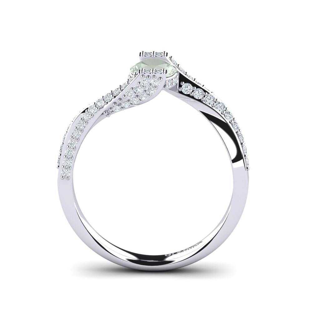 Green Amethyst Engagement Ring Brenda