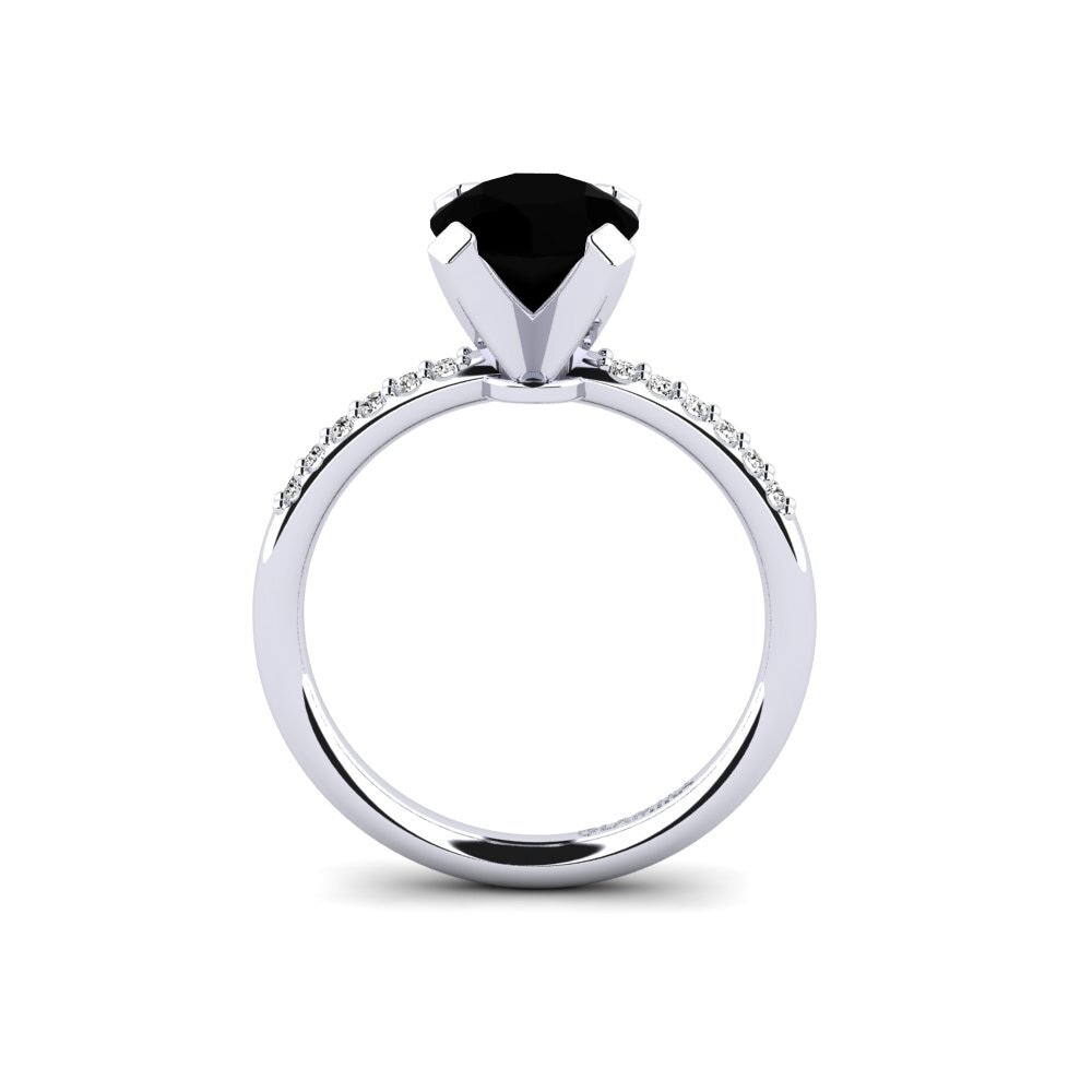 Black Onyx Engagement Ring Cadence 1.6 crt