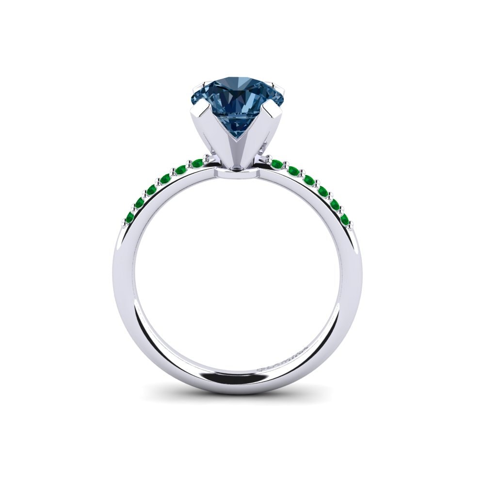 14k White Gold Engagement Ring Cadence 1.6 crt