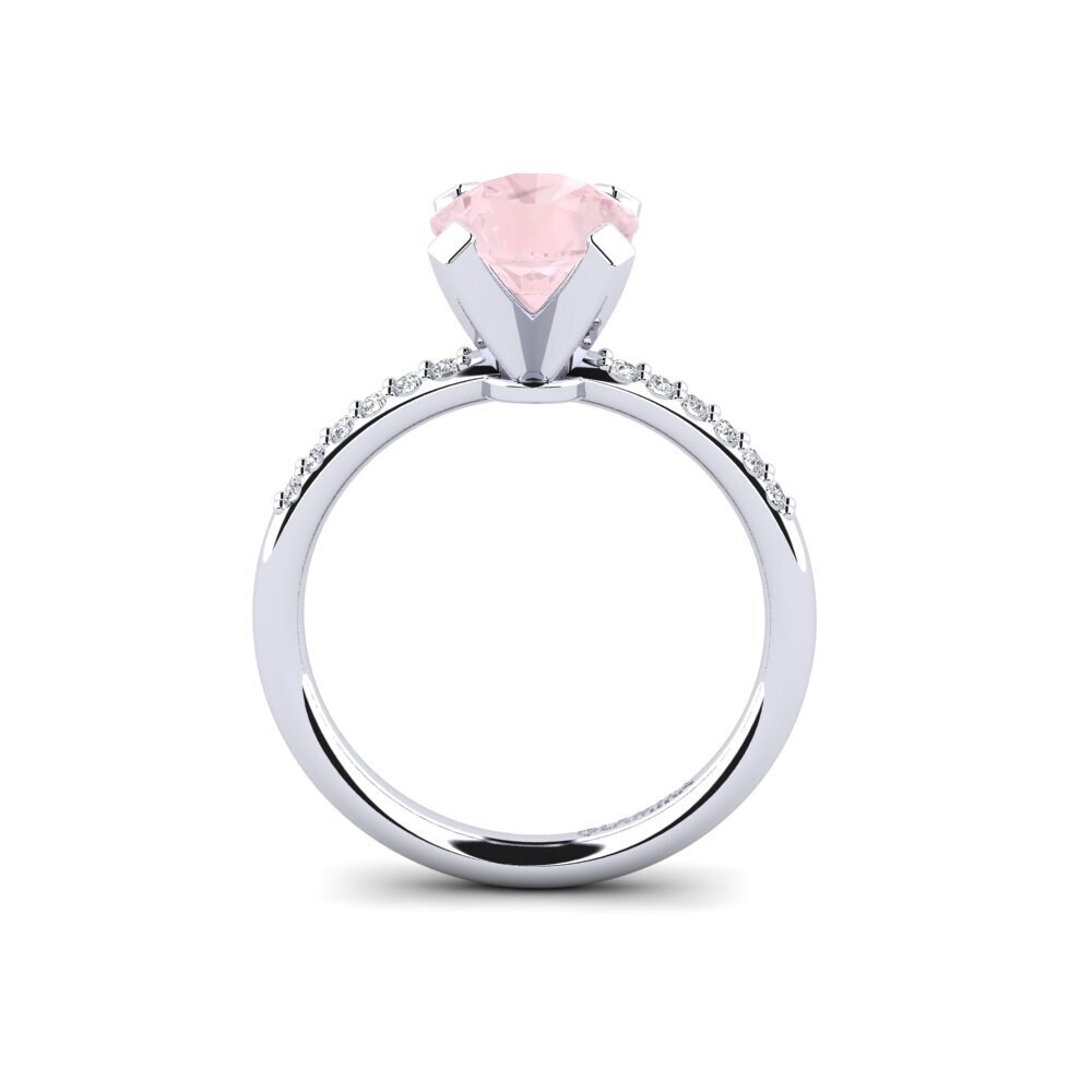 Rose Quartz Engagement Ring Cadence 1.6 crt