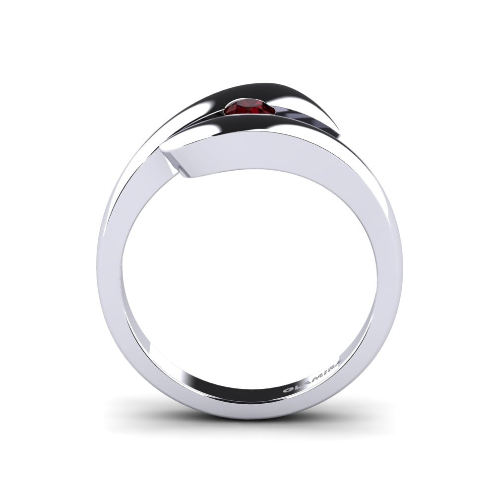 garnet Anel de Noivado Calvina