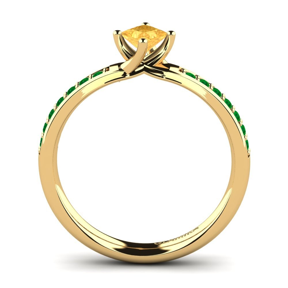 14ct Yellow Gold Citrine Engagement Ring Dixie