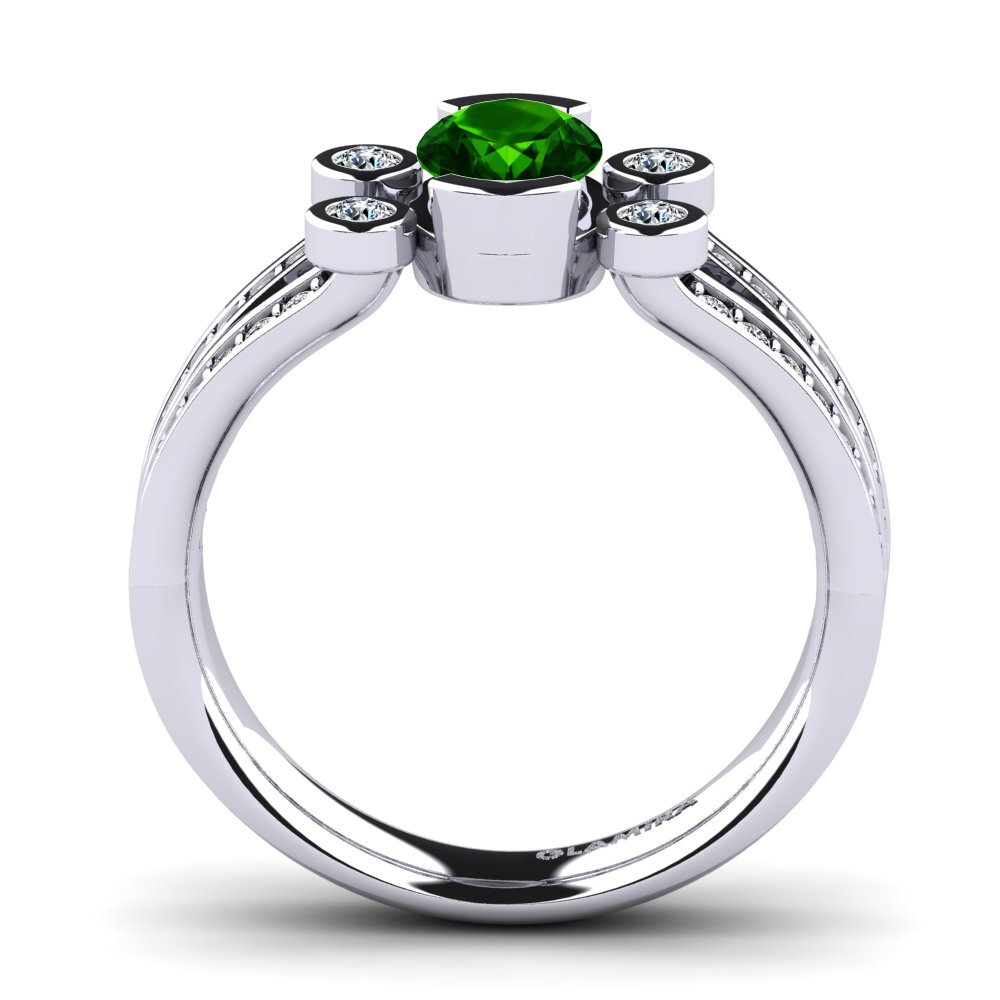 Green Tourmaline Engagement Ring Darsana