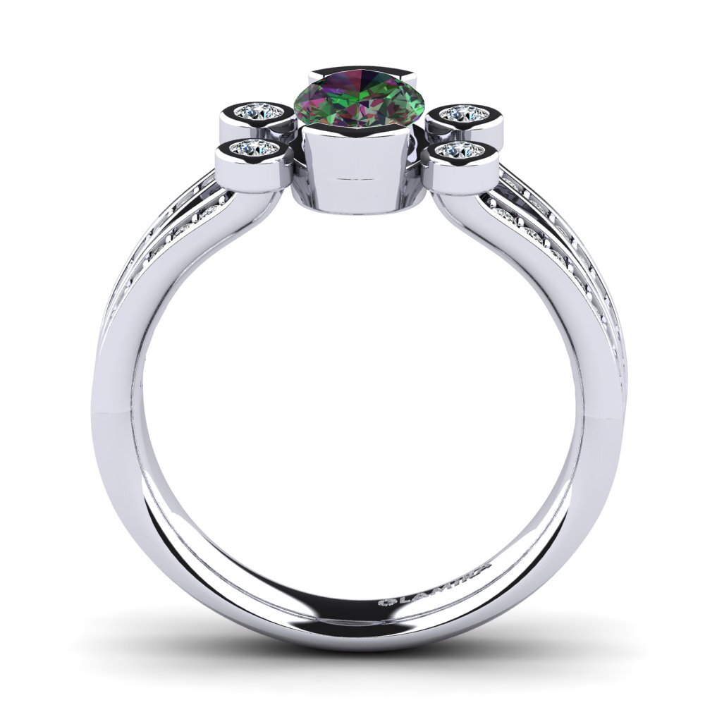 Mystic Topaz Engagement Ring Darsana