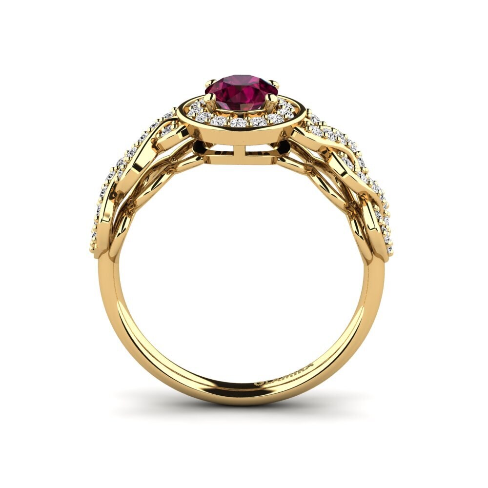 Granate Rhodolite Anillo de compromiso Elaina