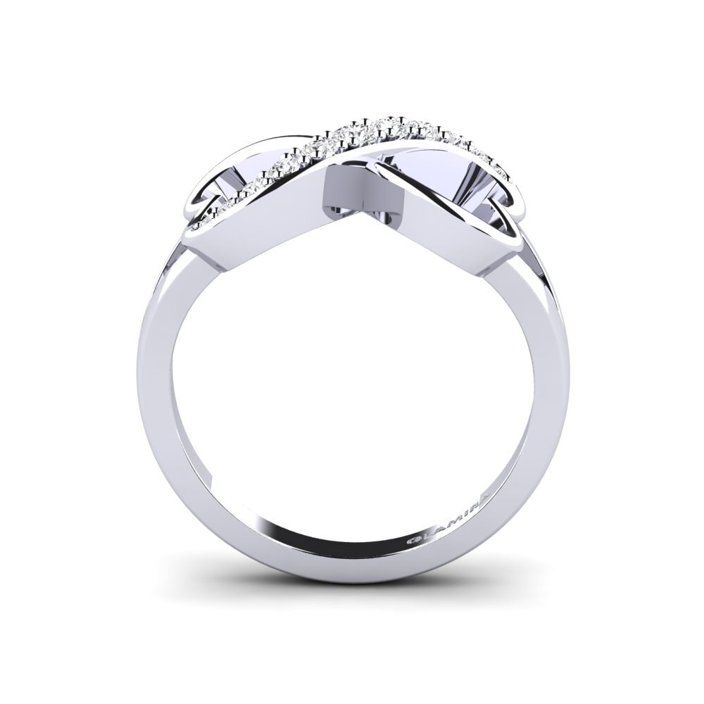 950 Palladium White sapphire Ring Endlessheart