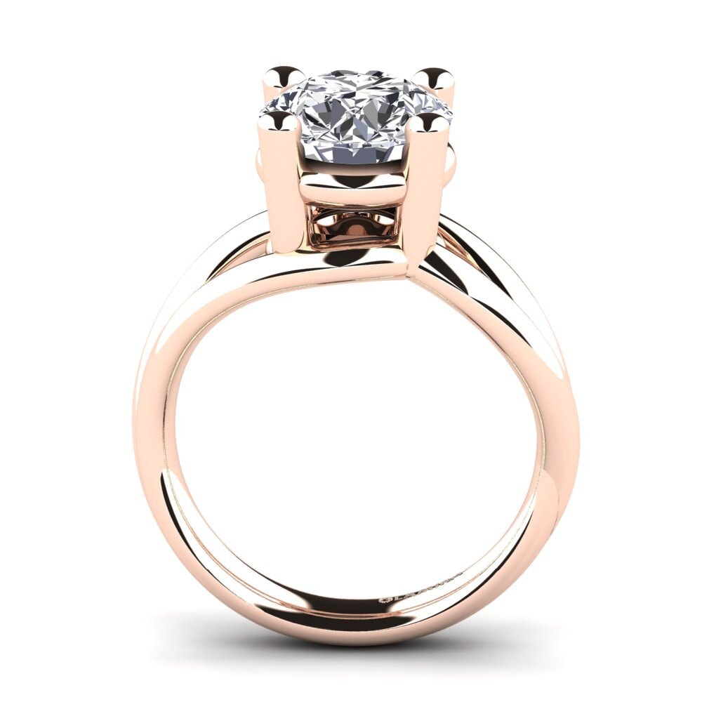 Rotgold 750 Verlobungsringe Federica 3.00 crt