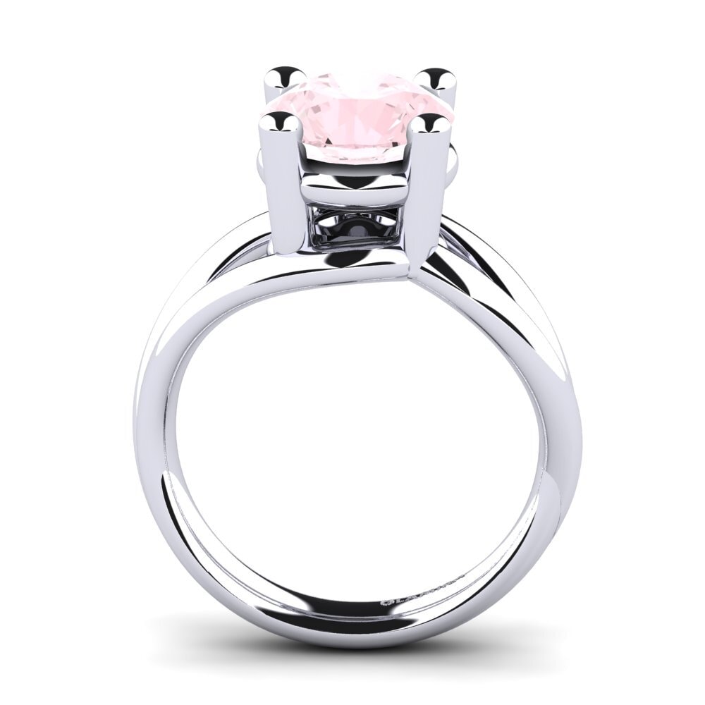 Cuarzo rosa Anillo de compromiso Federica 3.00 crt