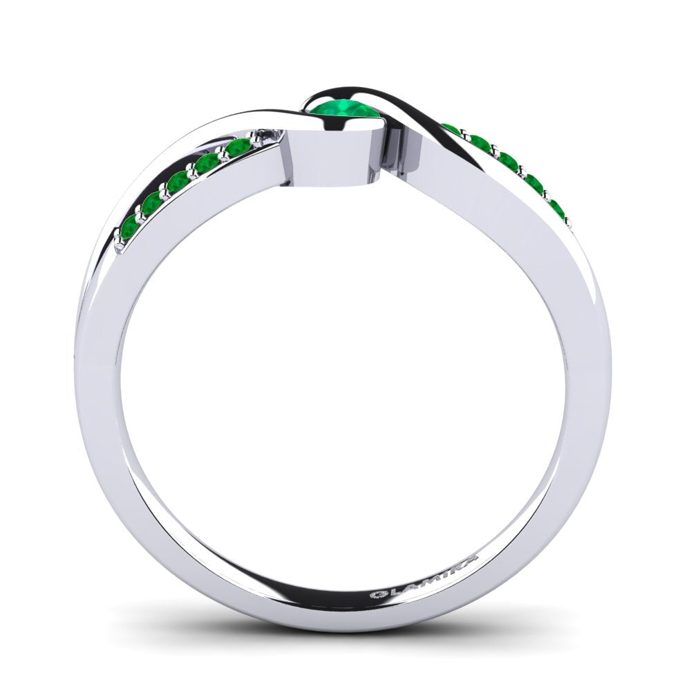 Emerald Engagement Ring Dahlia 0.1crt