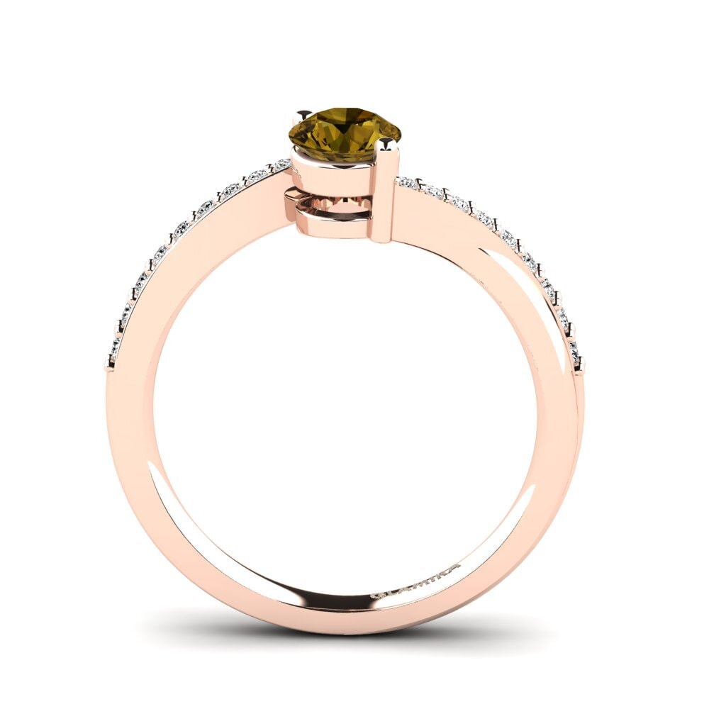 Brown Zircon Engagement Ring Gemma 0.5crt