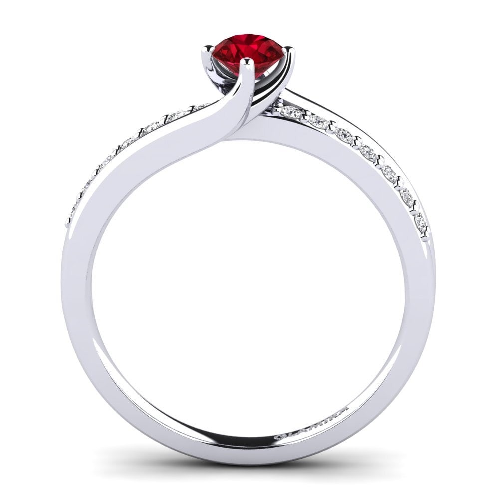 Red Zirconia Diamonds Ring Lia