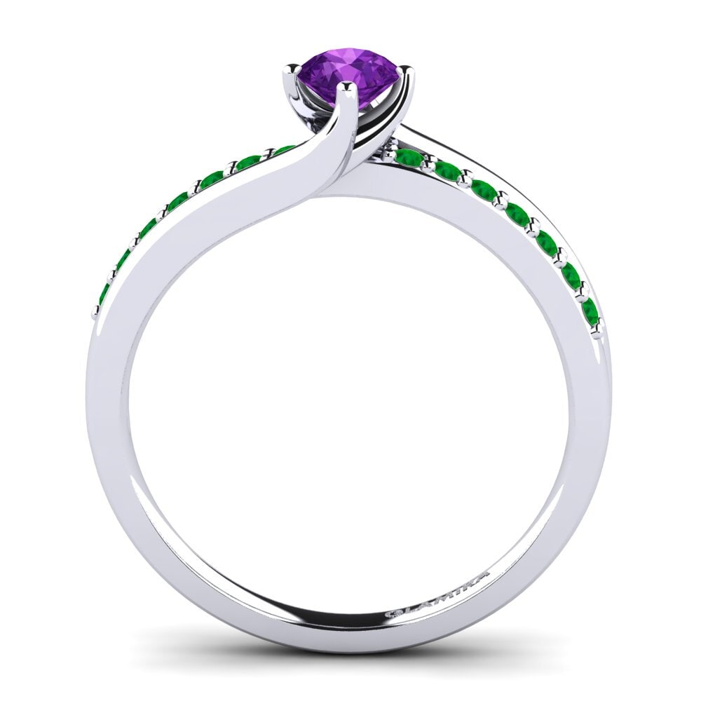 Amethyst Diamonds Ring Lia