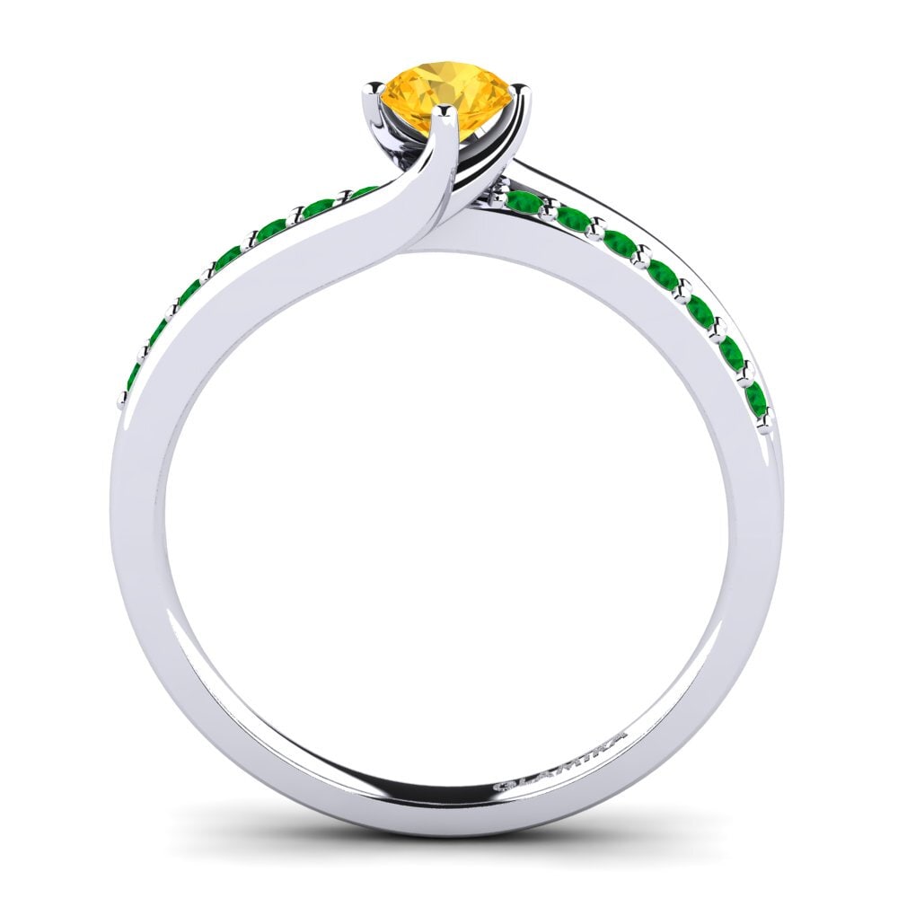 Citrine Diamonds Ring Lia