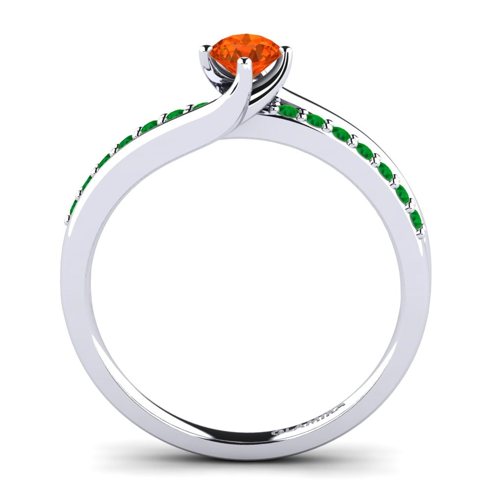 Fire-Opal Diamonds Ring Lia