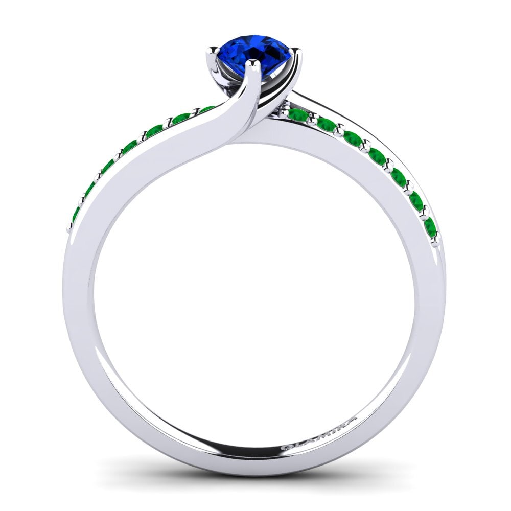 Sapphire (Lab Created) Diamonds Ring Lia
