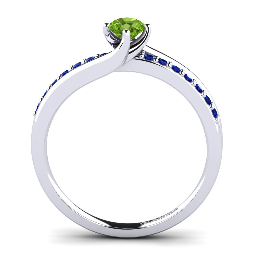 Peridot Diamonds Ring Lia