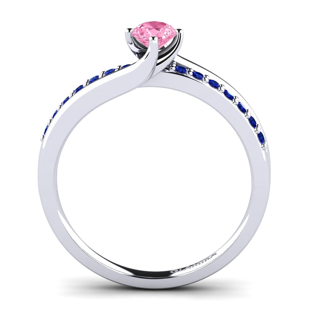 Pink Sapphire Diamonds Ring Lia