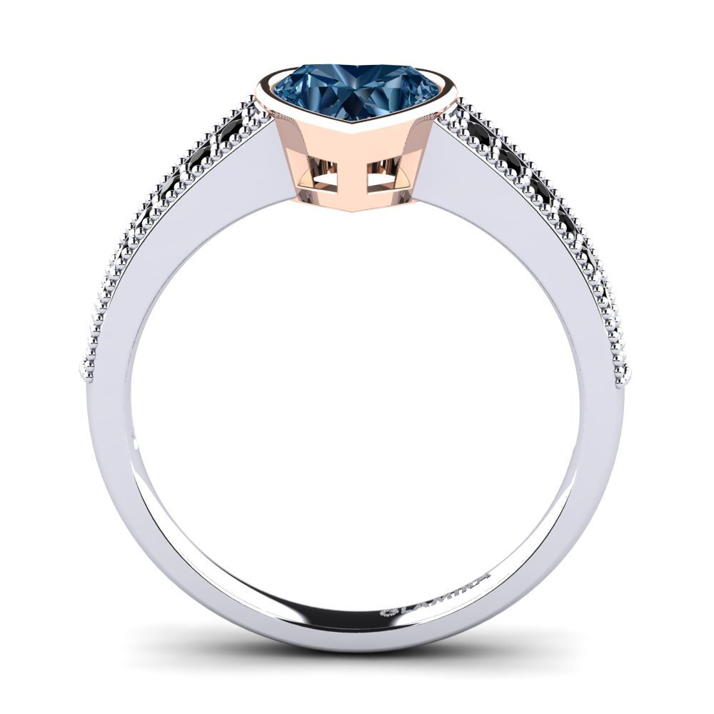 14K Wit & Rood Goud Verlovingsring Chole