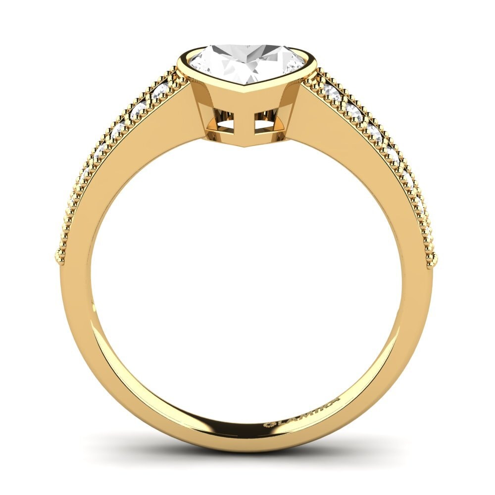 Zafiro blanco Anillo de compromiso Chole