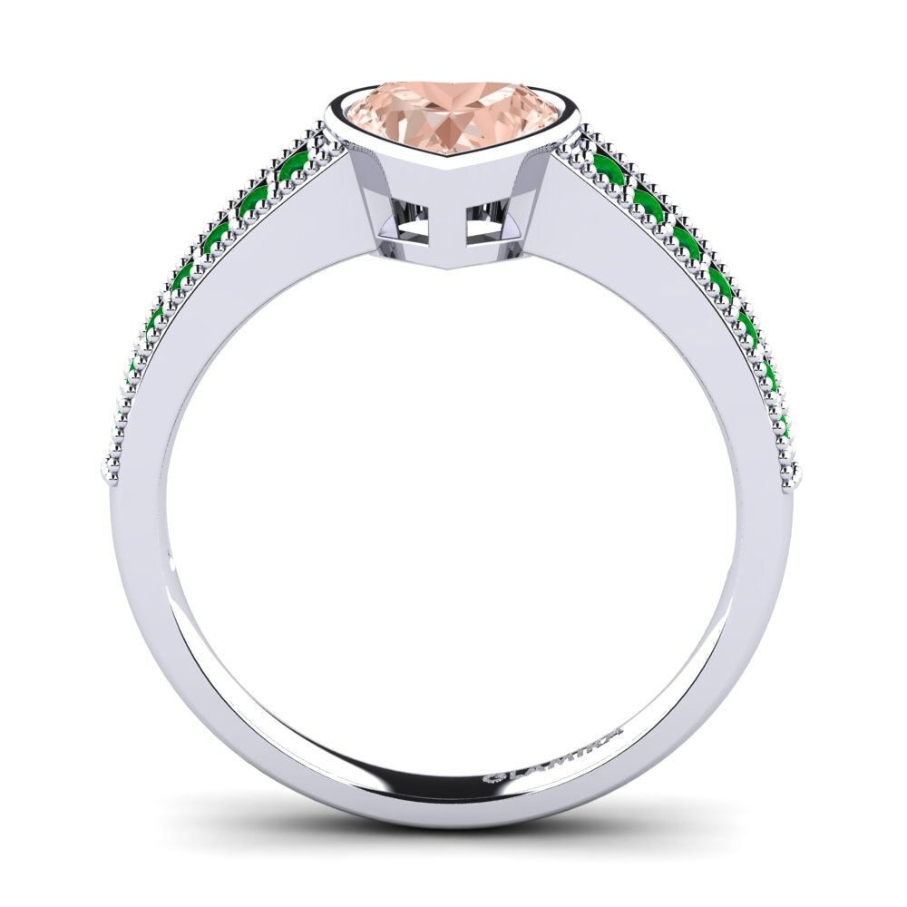 9ct White Gold Morganite Engagement Ring Chole