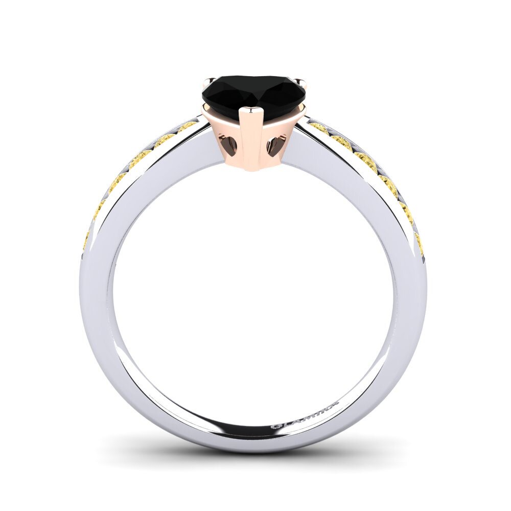 14K Wit & Rood Goud Verlovingsring Nicole