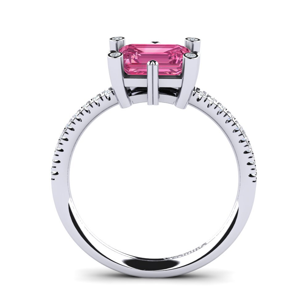 Pink Tourmaline Engagement Ring Margarita