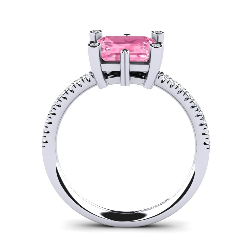Pink Sapphire Engagement Ring Margarita