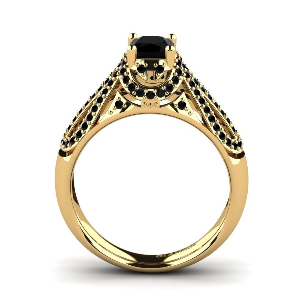 Black Diamond Engagement Ring Guerline
