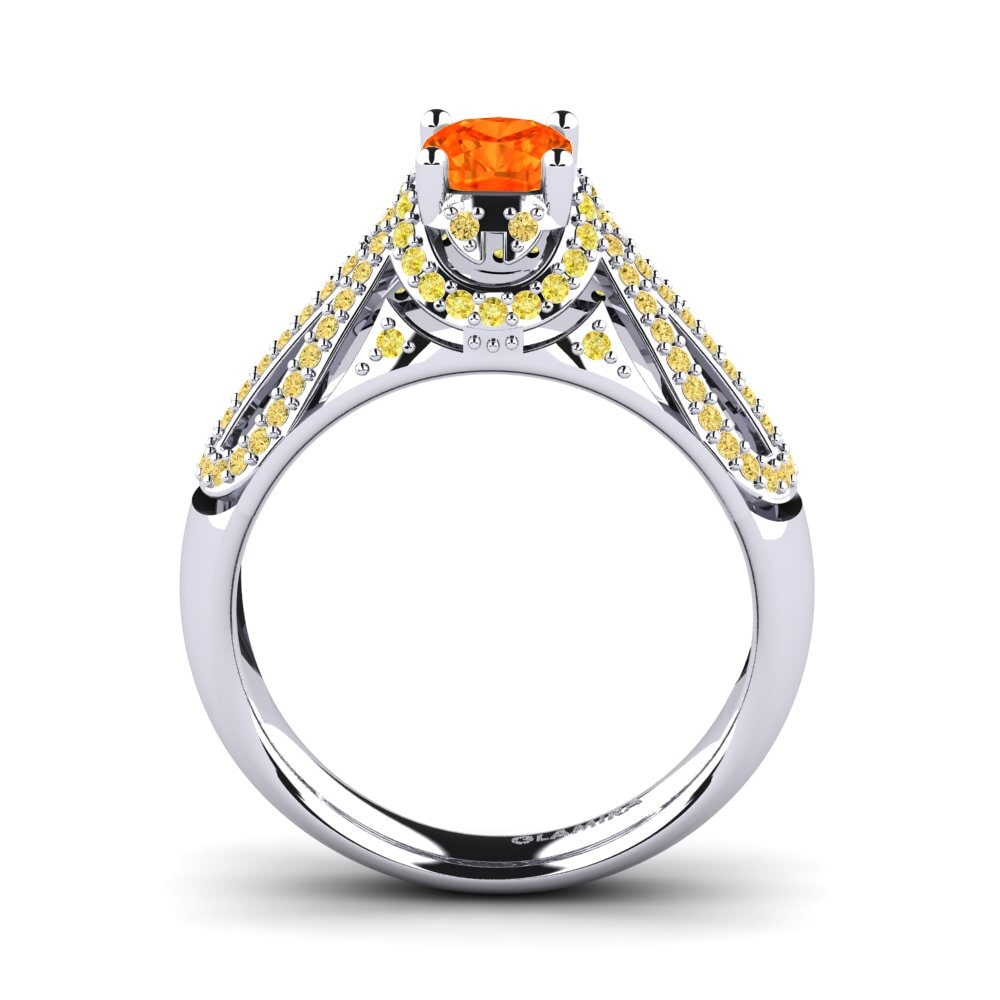14k White Gold Engagement Ring Guerline