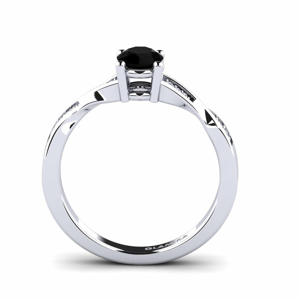 Črni diamant Zaročni prstan Kabena 0.5 crt