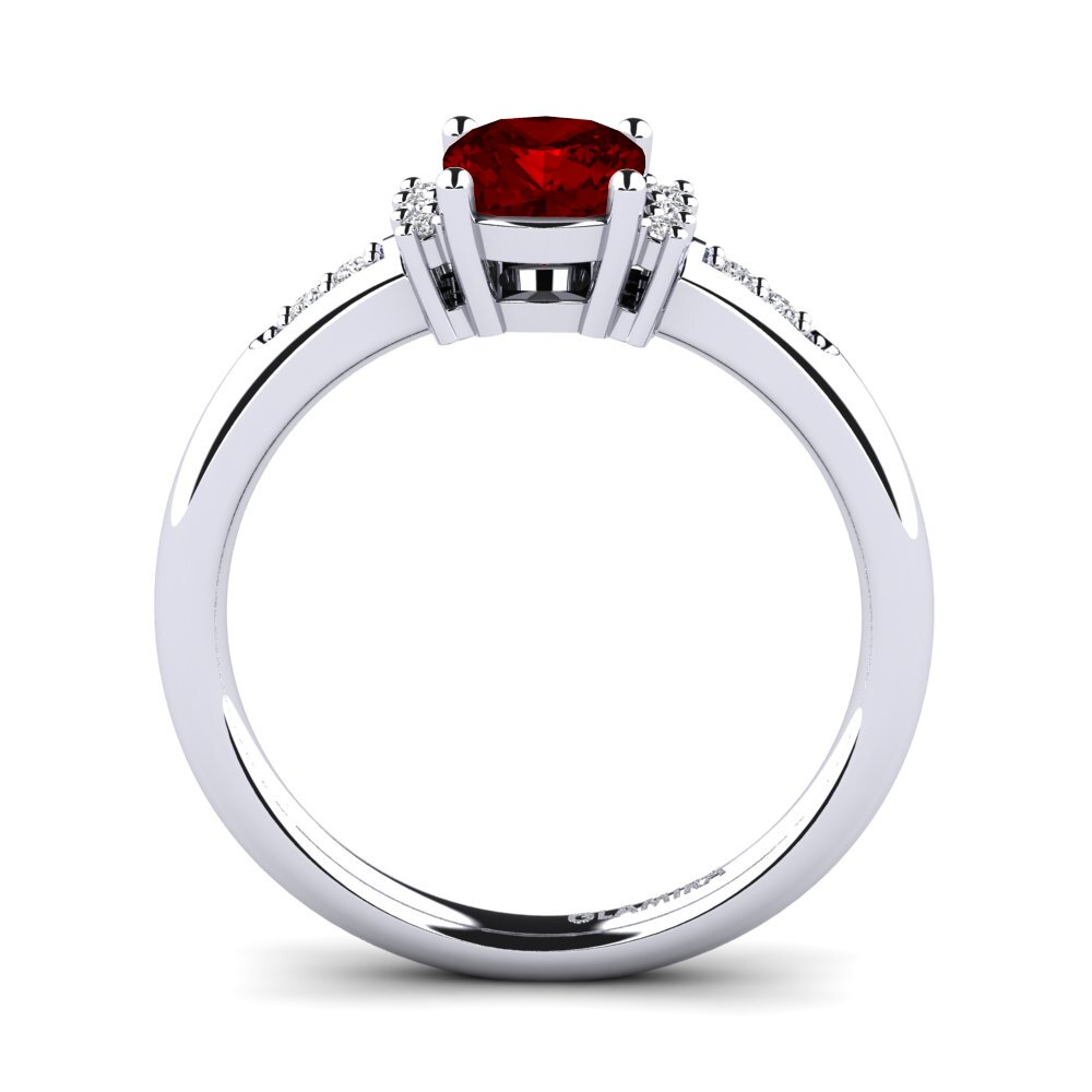 Ruby (Lab Created) Engagement Ring Lenny