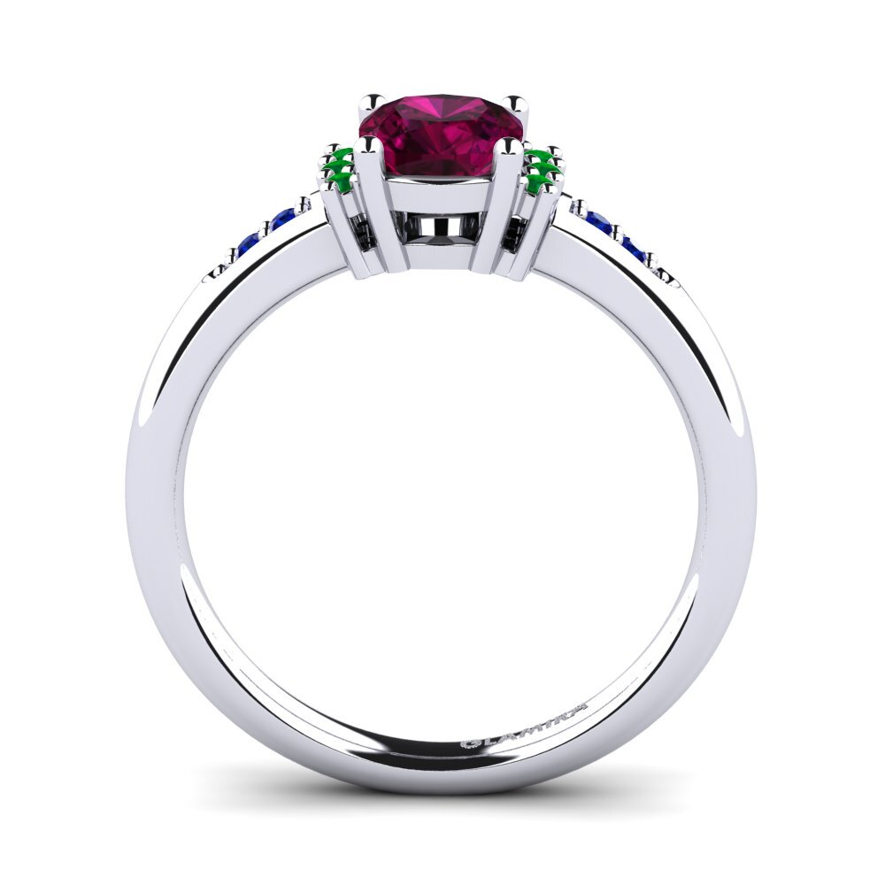 Rhodolite Garnet Engagement Ring Lenny