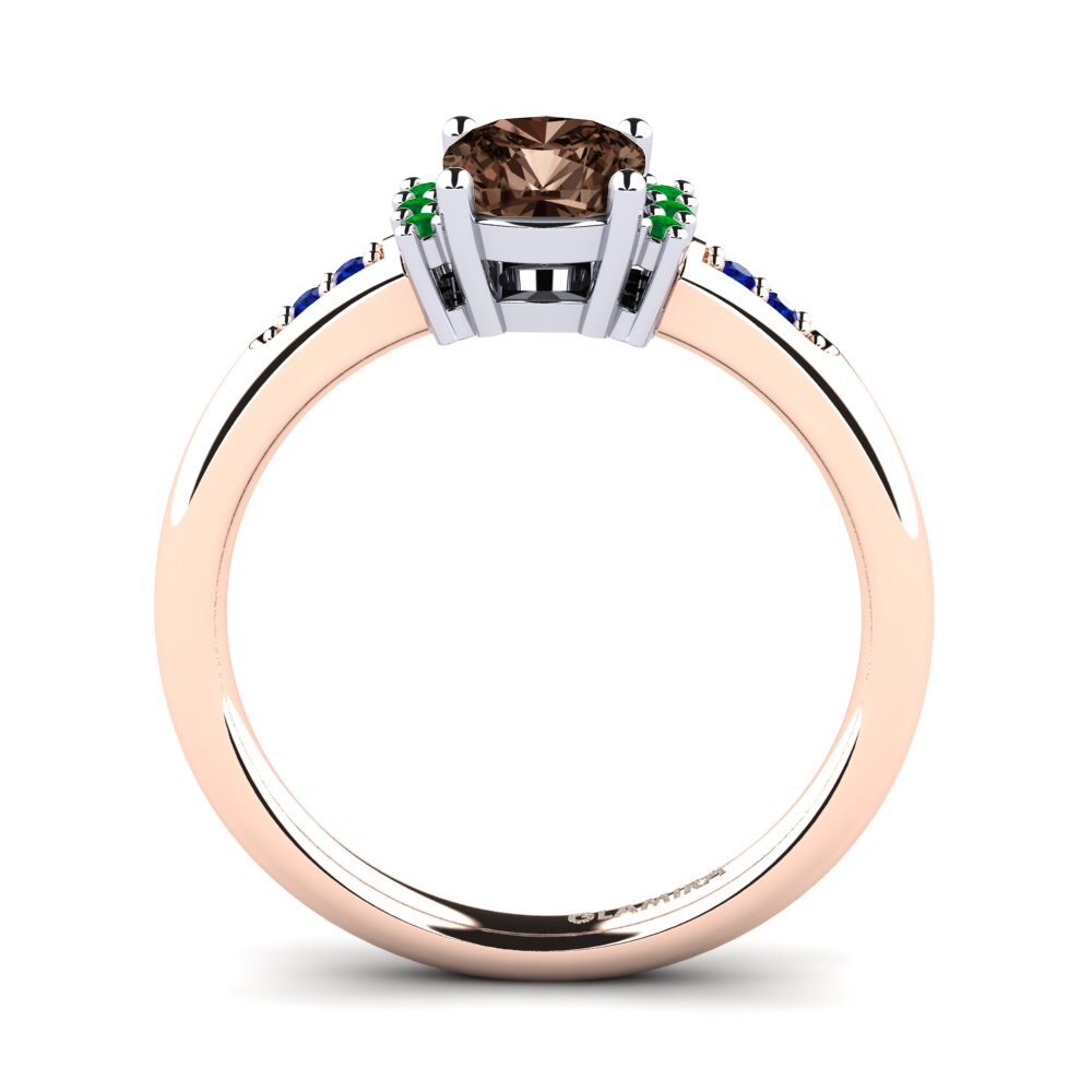 14k Rose & White Gold Engagement Ring Lenny