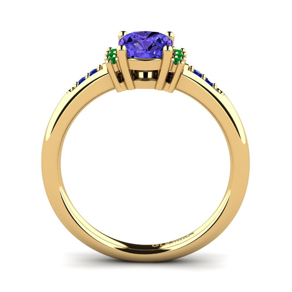 14ct Yellow Gold Tanzanite Engagement Ring Lenny