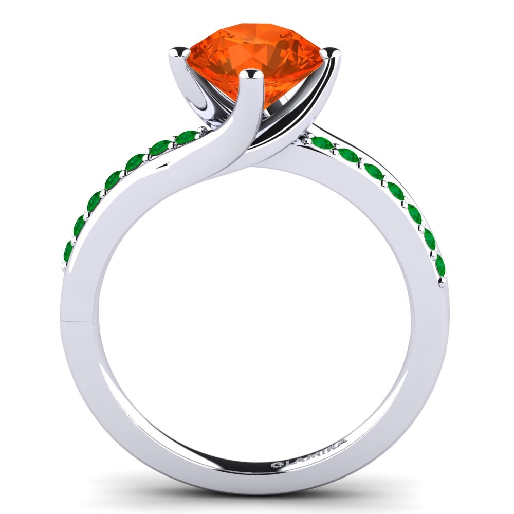 18ct White Gold Fire-Opal Engagement Ring Lia 2.0crt