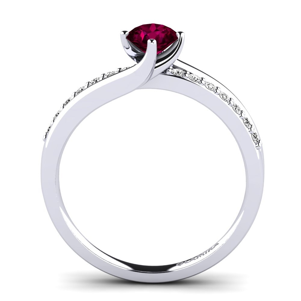 Granate Rhodolite Anillo de compromiso Lia 0.5crt