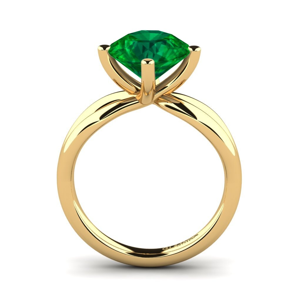 Esmeralda (creada en laboratorio) Anillo de compromiso Layla 3.0crt