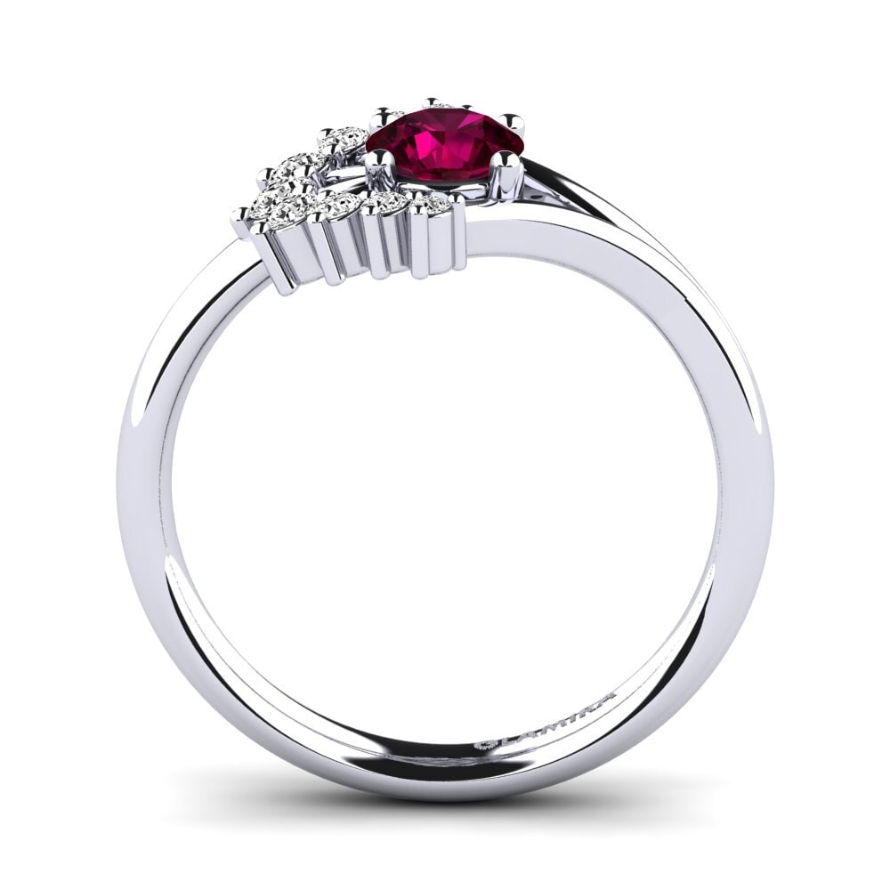 Granate Rhodolite Anillo de compromiso Lea