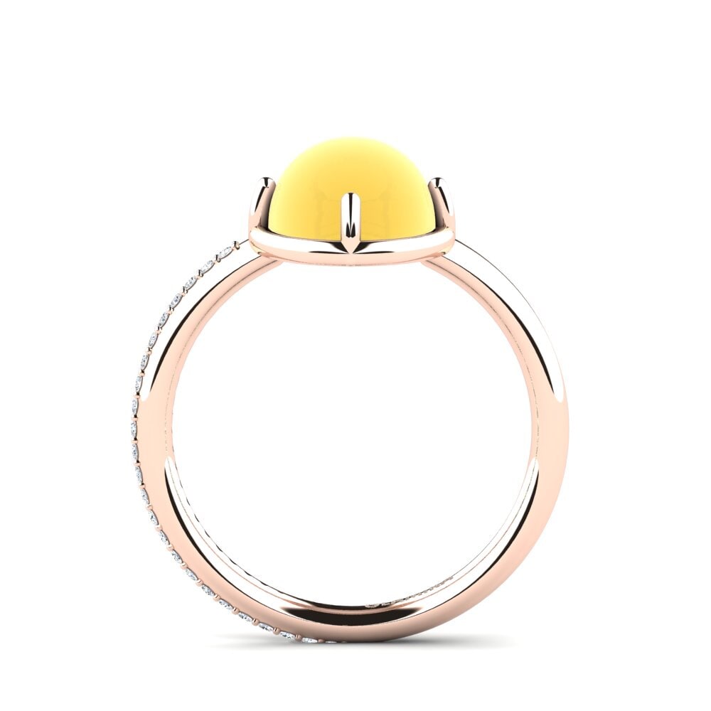Citrino Cabujón Anillo Leantin