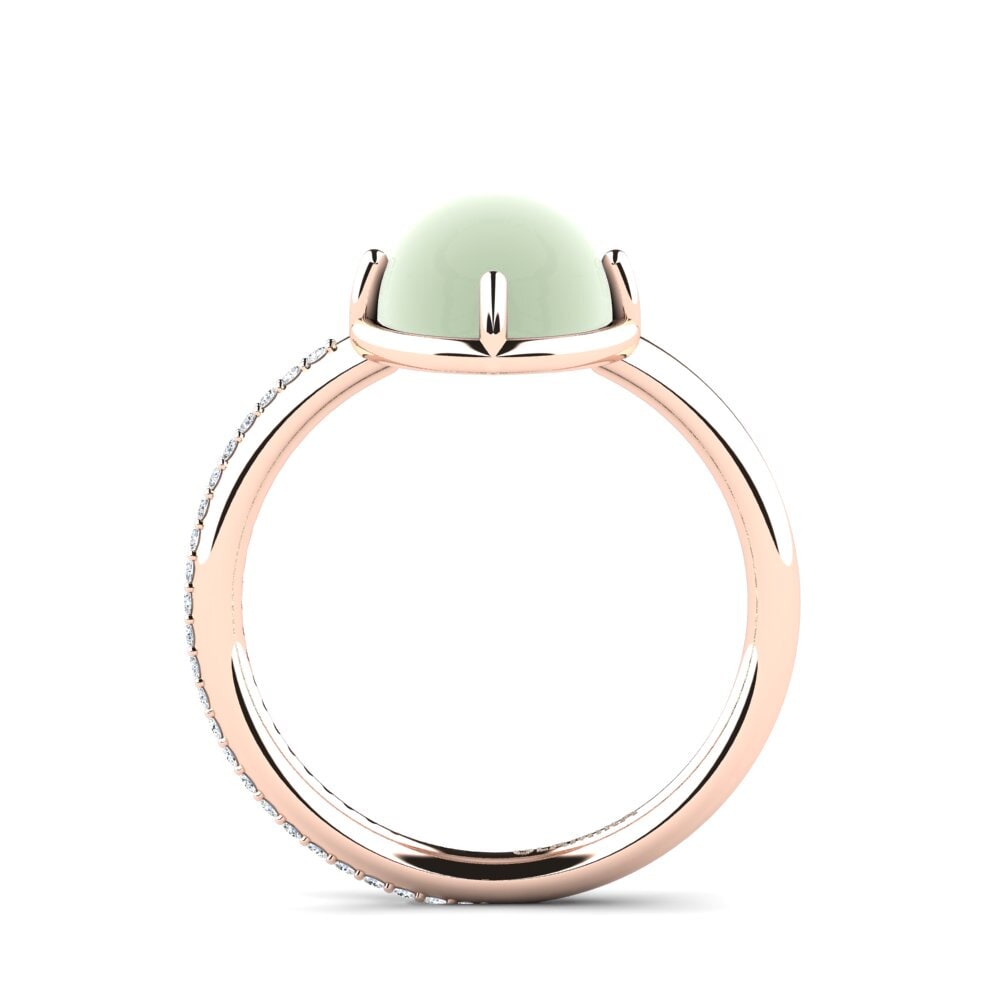 Cabochon Green Amethyst Ring Leantin