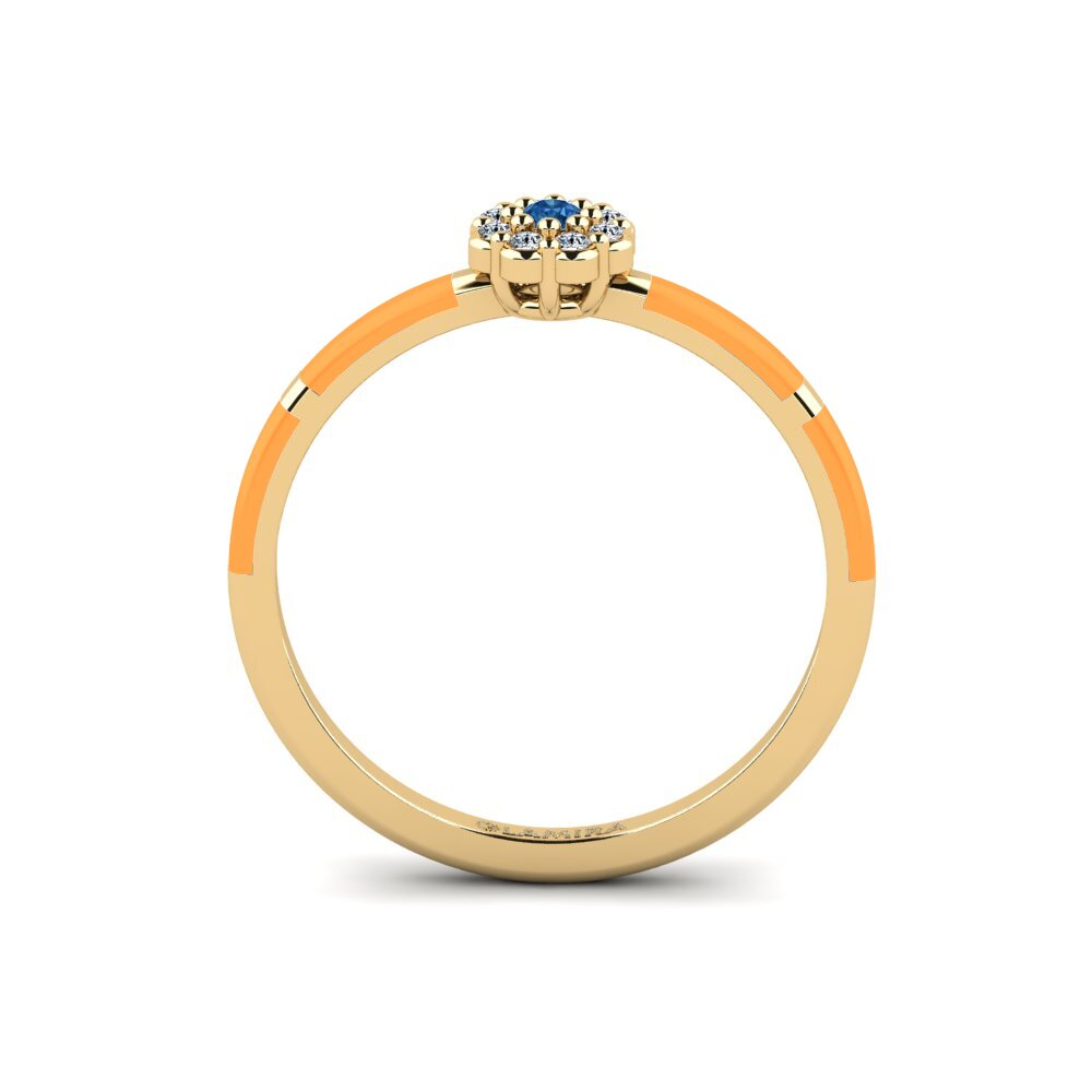 Dunkelblauer Zirkonia Ring Lebanon